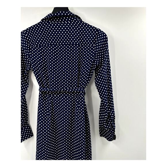 Boden Dark Blue Midi Dress with White Dots - Picture 7 of 8